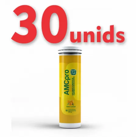 30 unid AMCPro - Ácido Málico Efervescente com Vitamina C