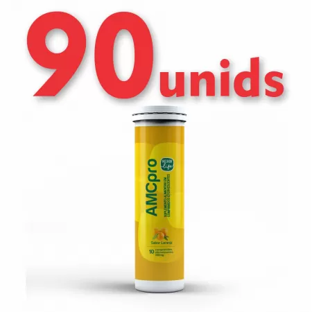 90 unid AMCPro - Ácido Málico Efervescente com Vitamina C
