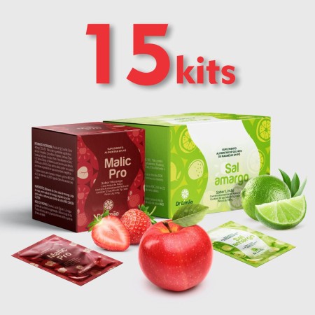 15 Kit Acido Málico + Sal Amargo Sachê