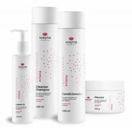 Kit Frutoterapia Pitaya - Shampoo, Condicionador, Máscara e Leave In
